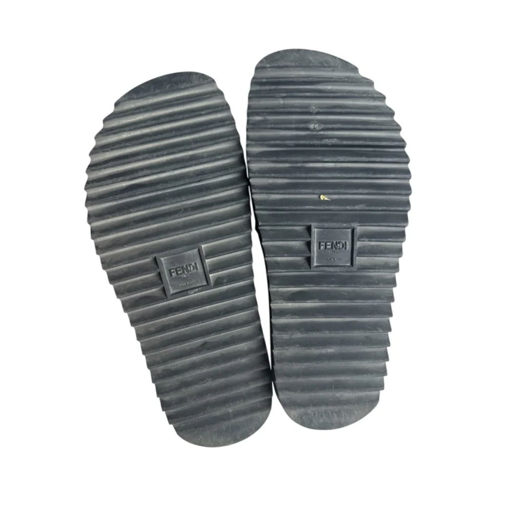 Fendi FF Motif Embossed Slides Size Men’s US8 Rubber Monogram
